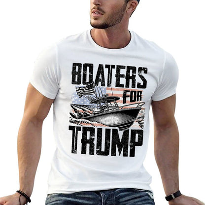Boaters For Trump  Rolled Sleeves T-Shirt
