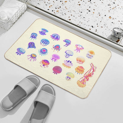 Jellyfish Day - Pastel Bath Mat