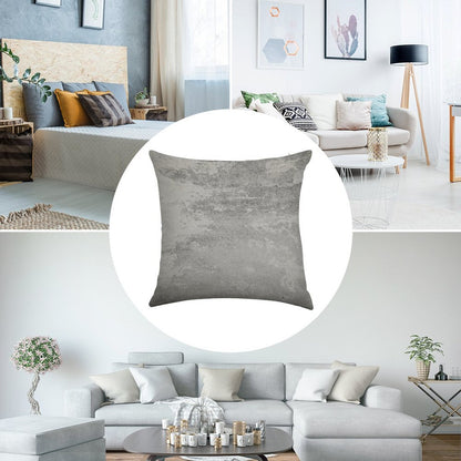 Concrete Texture Solid Grey Gray Colour Linen Throw Pillow Cover