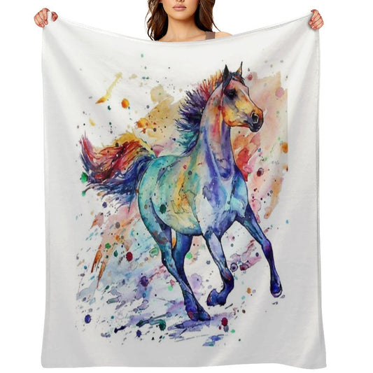 Horse Art Throw Blanket