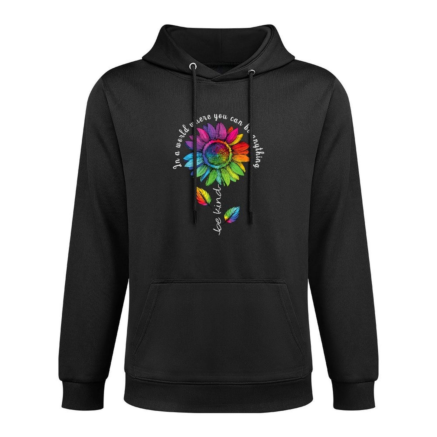 LGBTQ Rainbow Sunflower Be Kind Gay Love Pride Flower Shrink-Resistant Hoodie