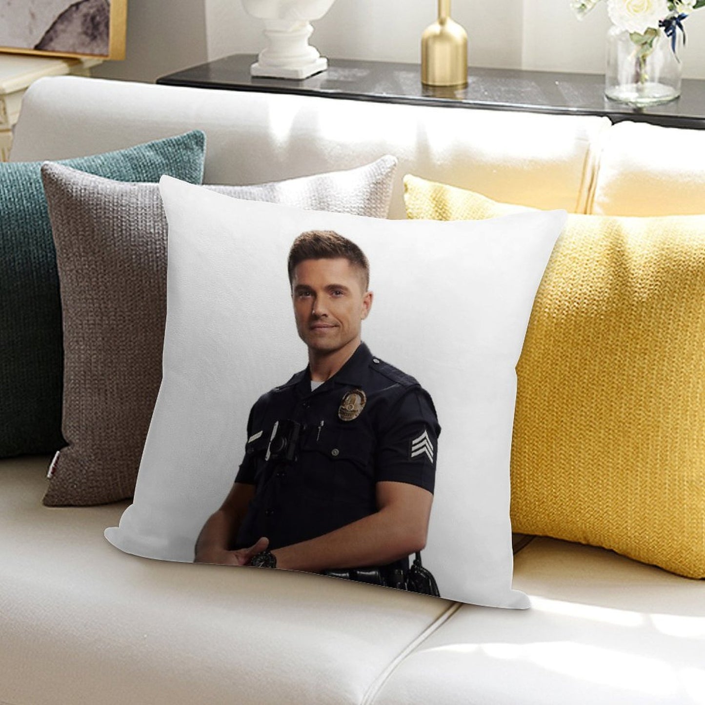 Tim Bradford Soft Shrink-Resistant Throw Pillow
