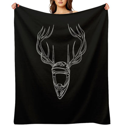 Mx Stag Head Throw Blanket