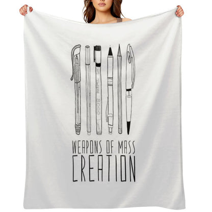 Weapons Of Mass Creation Throw Blanket