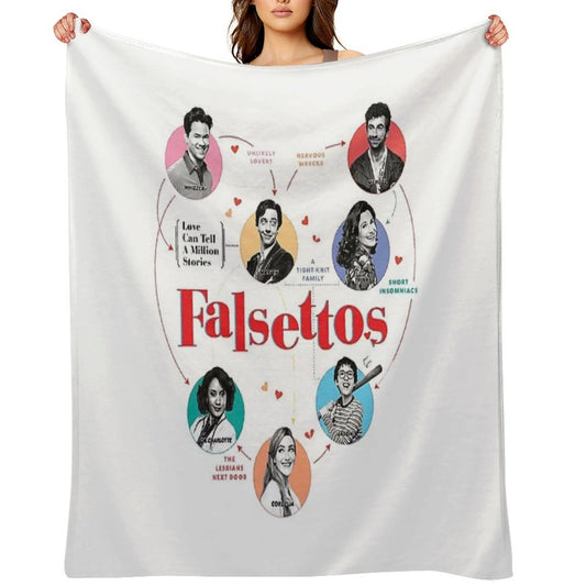 Falsettos Revival Throw Blanket