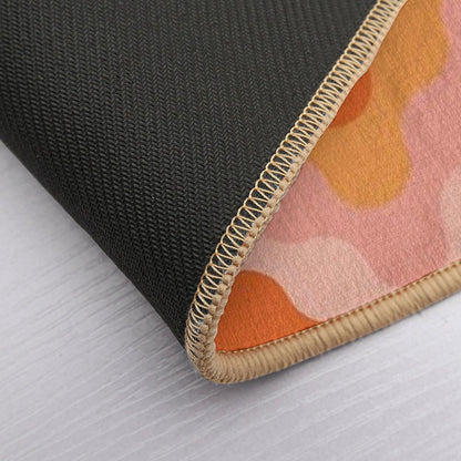 Colored Zigzags (pink And Orange) Bath Mat