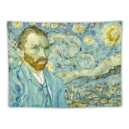 Van Gogh Self-Portrait in Starry Night Tapestry