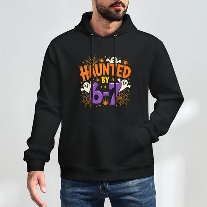 Haunted by 67 Funny Six Seven Meme Spooky Ghost Halloween Durable Construction Hoodie
