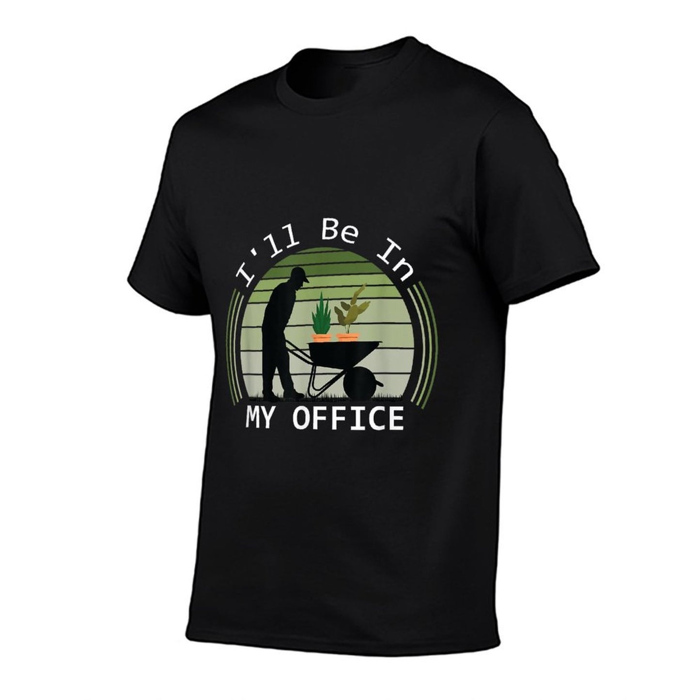 Ill Be in My Office Garden Funny Fathers Day Gardening  Ribbed Collar T-Shirt