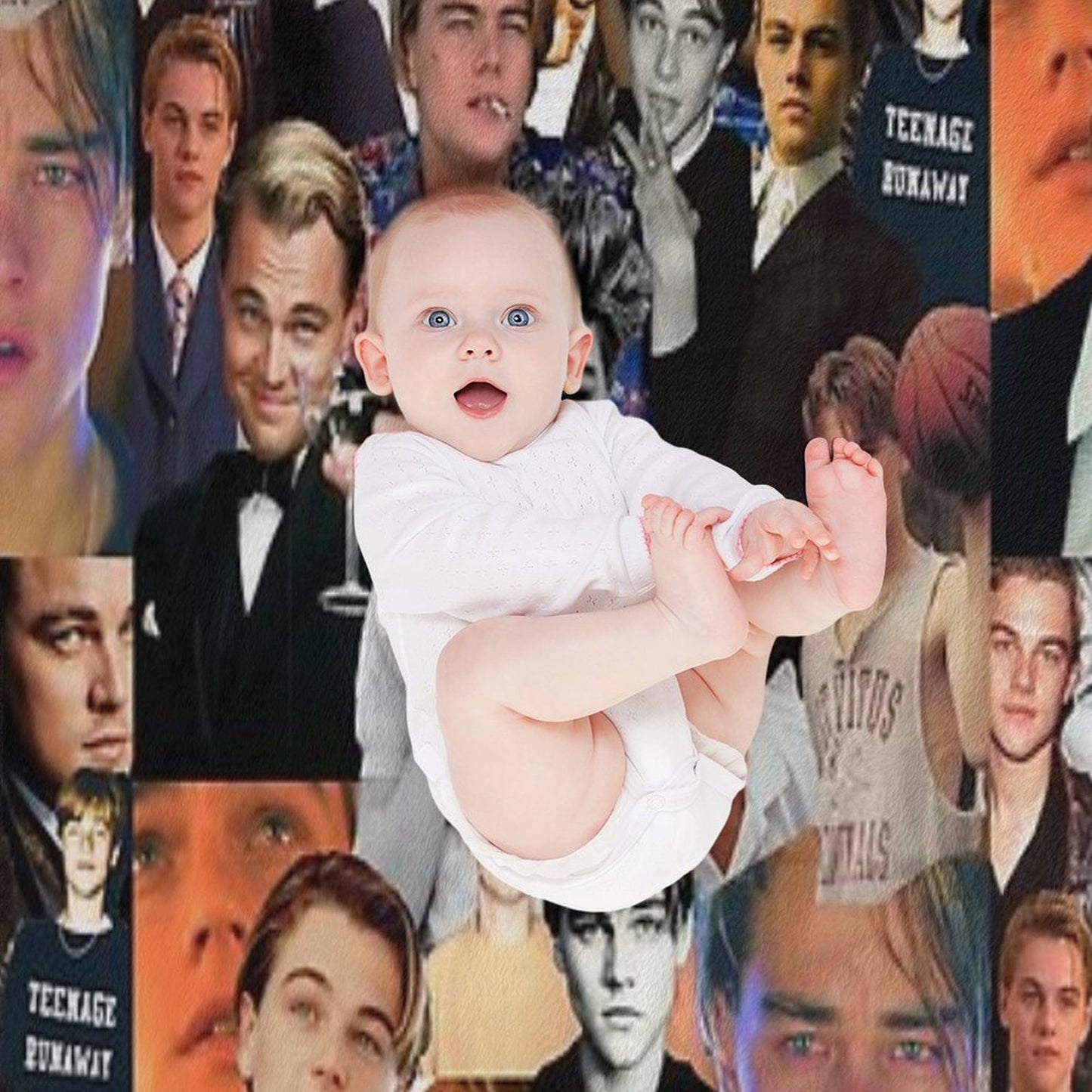 Leonardo Dicaprio Collage Throw Blanket