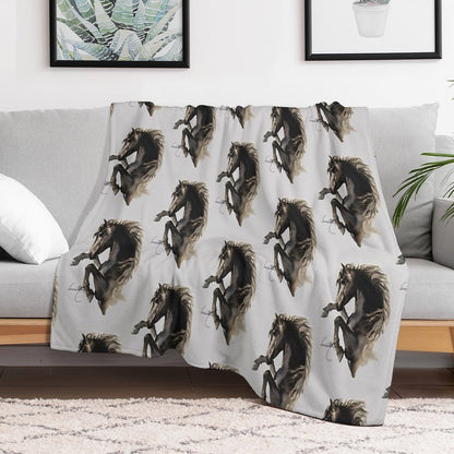 Black Fury (Cut-Out) Throw Blanket