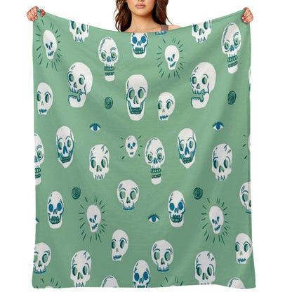 Pattern of Skulls Throw Blanket