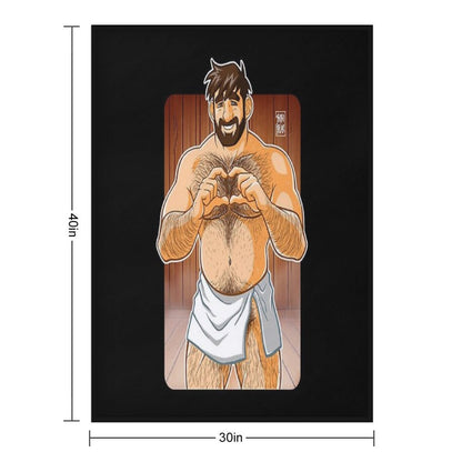 ADAM LIKES SAUNAS Throw Blanket