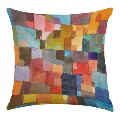 Raumarchitekturen, Paul Klee Linen Throw Pillow Cover
