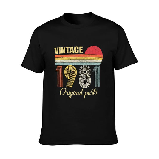 Vintage 1981 40th Birthday Gift Men Women 40 Years Old  Polyester Blend T-Shirt