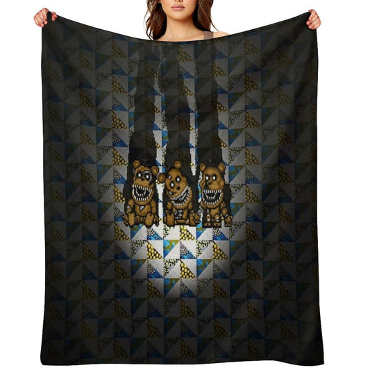 Five Nights at Freddys 4 - Mini Freddy's - Pixel Art Throw Blanket