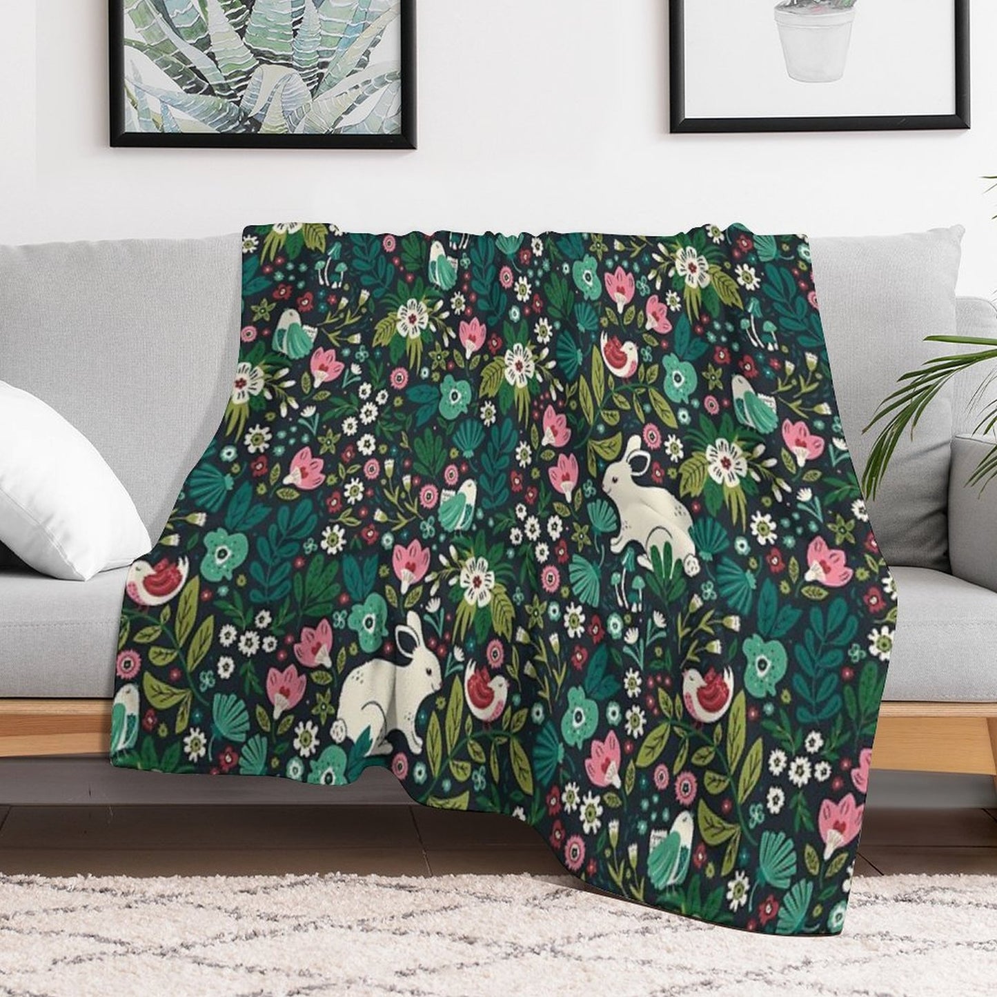 Forest Friends Throw Blanket