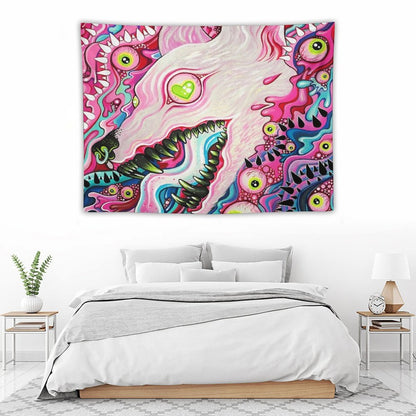 Glitterwolf Acrylic Painting Tapestry