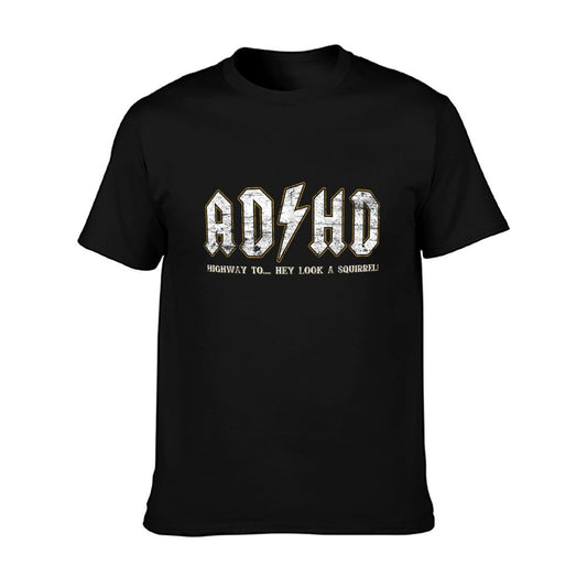 Highway To Hey Look A Squirrel ADHD Gifts ADHD Highway To Hey Look A Squirrel Hyperactivity Disorder Unisex-Kids Black Small Cla T-Shirt