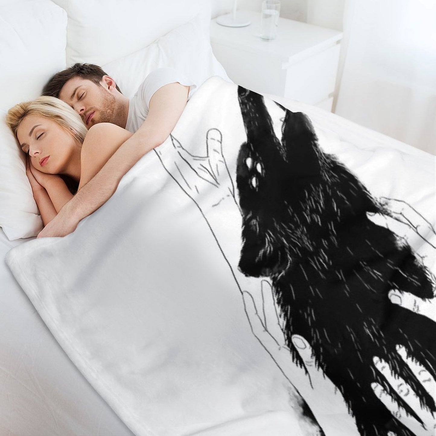 Wolves of Paris Throw Blanket