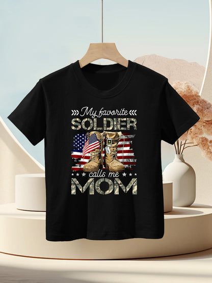 Soldier Mom Army Mom Army Graduation Mom Kids T-Shirt