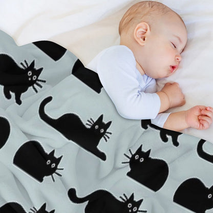 Black Cat Throw Blanket