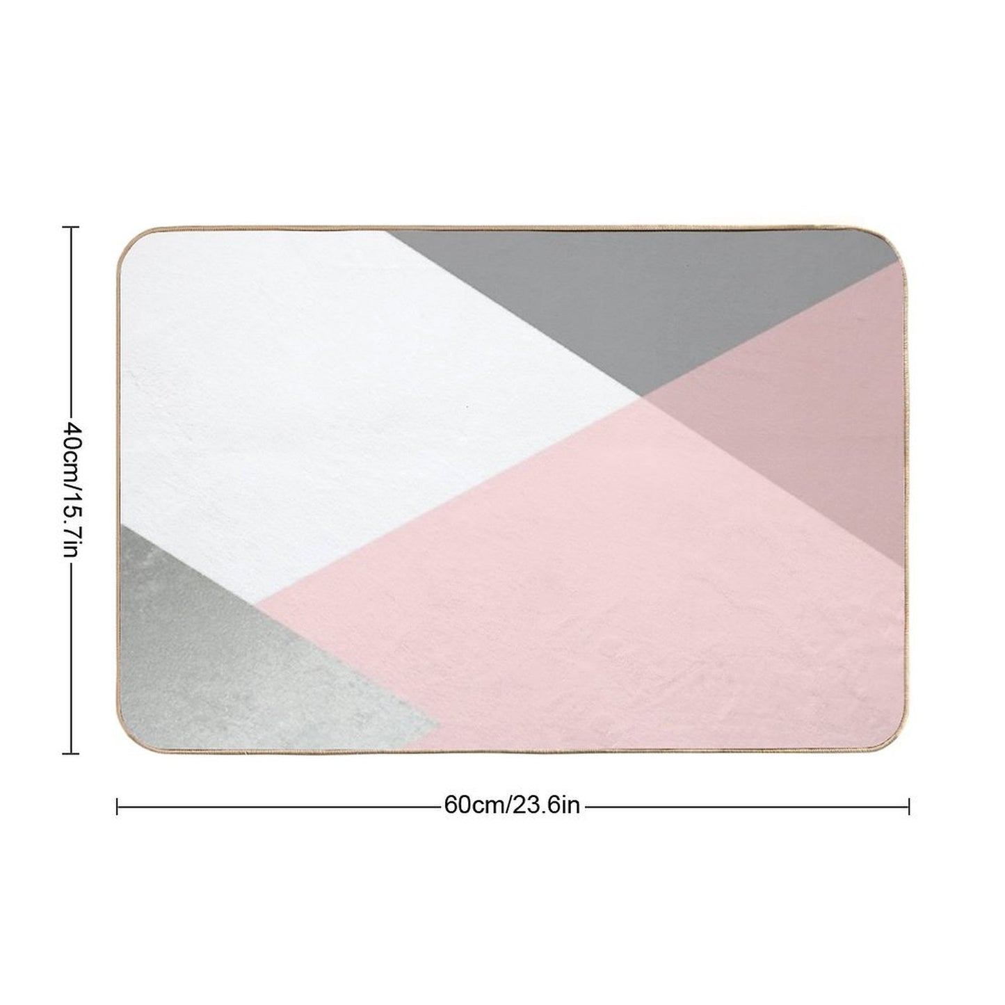 Geometrics - Grey Blush Silver Bath Mat