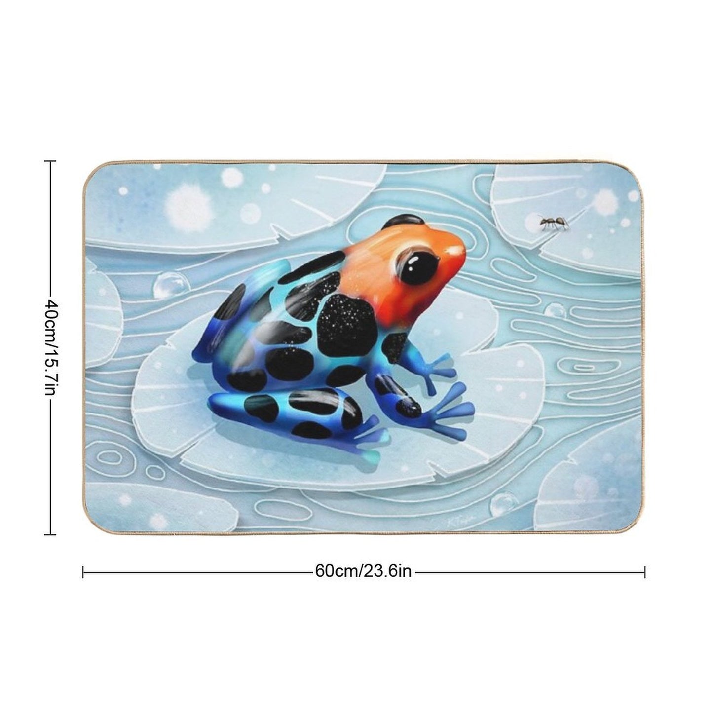 Poison Dart Frog  Rapid-Drying Bath Mat