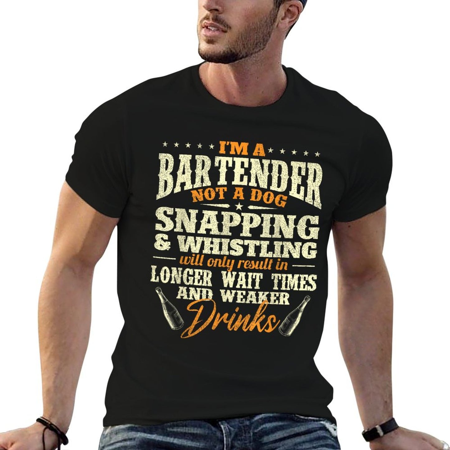 I&#39;m A Bartender Not A Dog - Tapster Bartending Bar Pub Owner T-Shirt