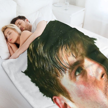 Max F1 Driver Sweaty Serious Face Throw Blanket