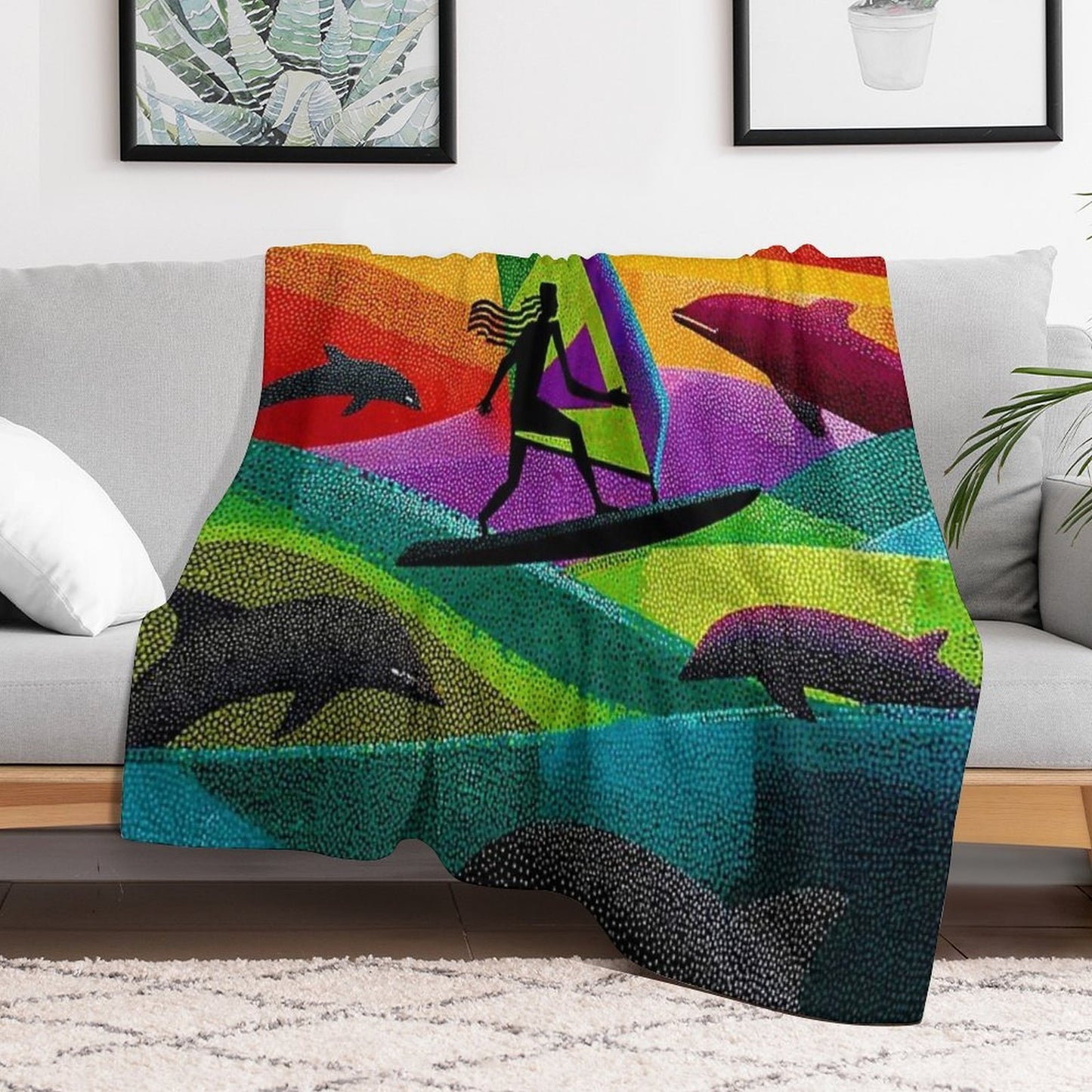 Waves of Grace Throw Blanket