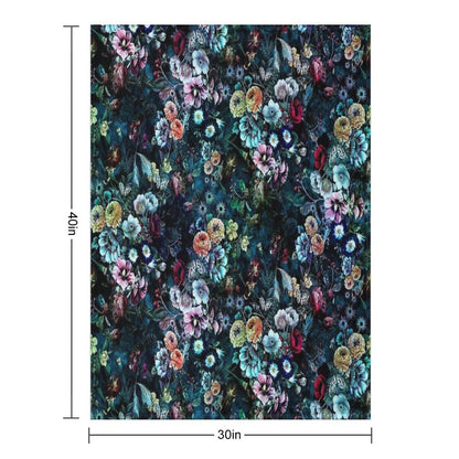 Night Garden Throw Blanket