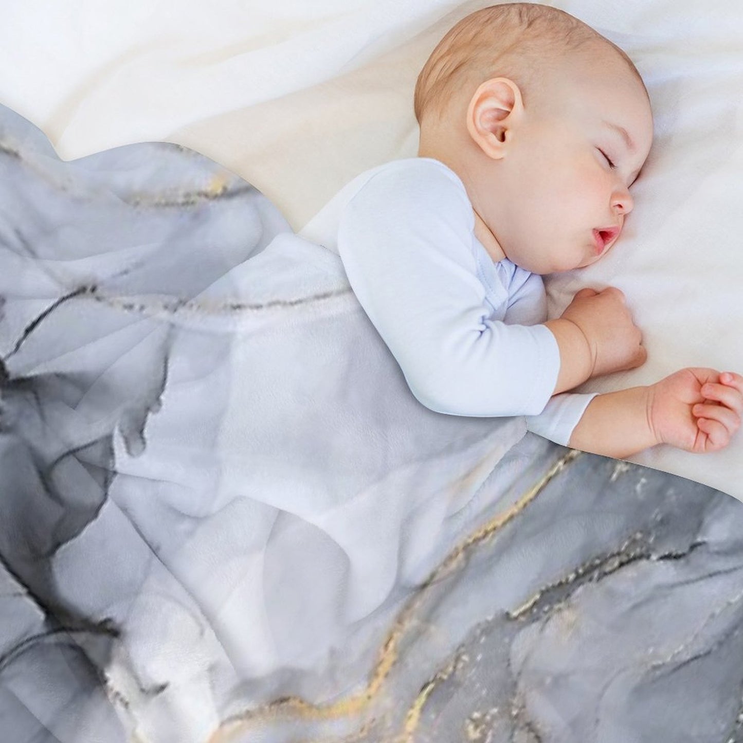 Calm But Dramatic Light Monochromatic Black & Grey Abstract Throw Blanket