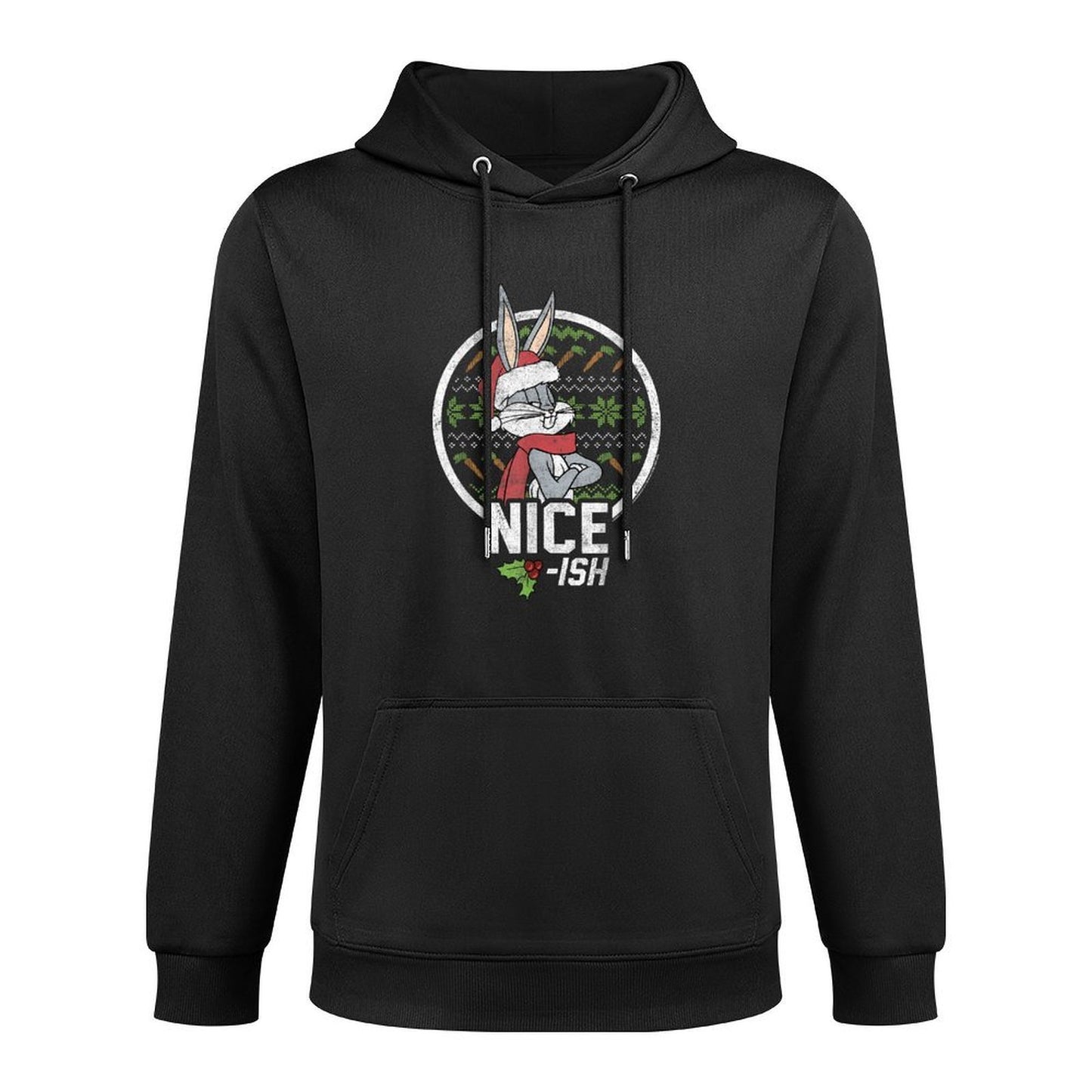 Looney Tunes Christmas Bugs Bunny Nice-ish Machine Washable Hoodie