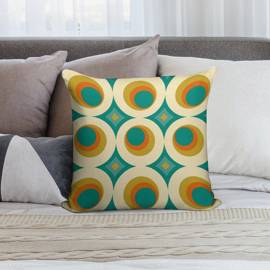 Mid-Century Modern Splash Soft Warmth Comfort Throw Pillow