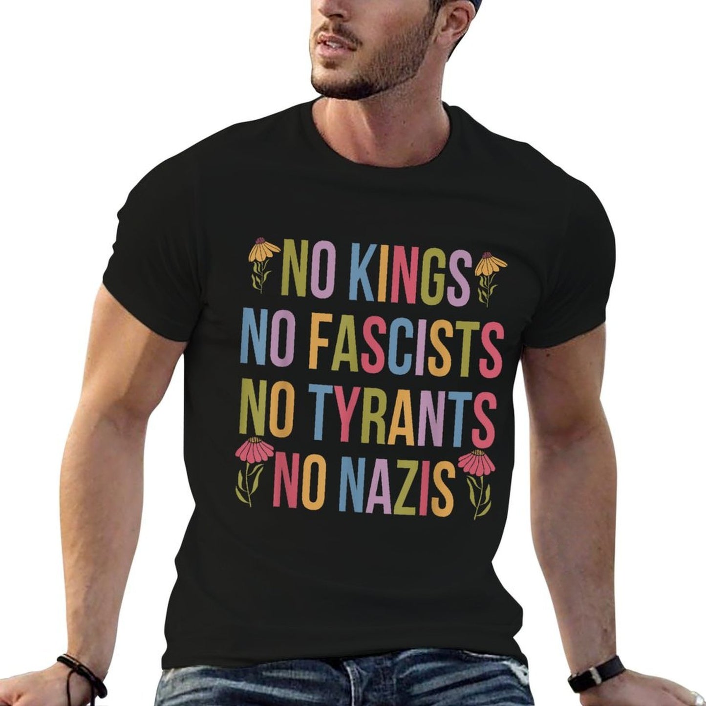 No Kings in America No Fascists We The People Political  Durable T-Shirt
