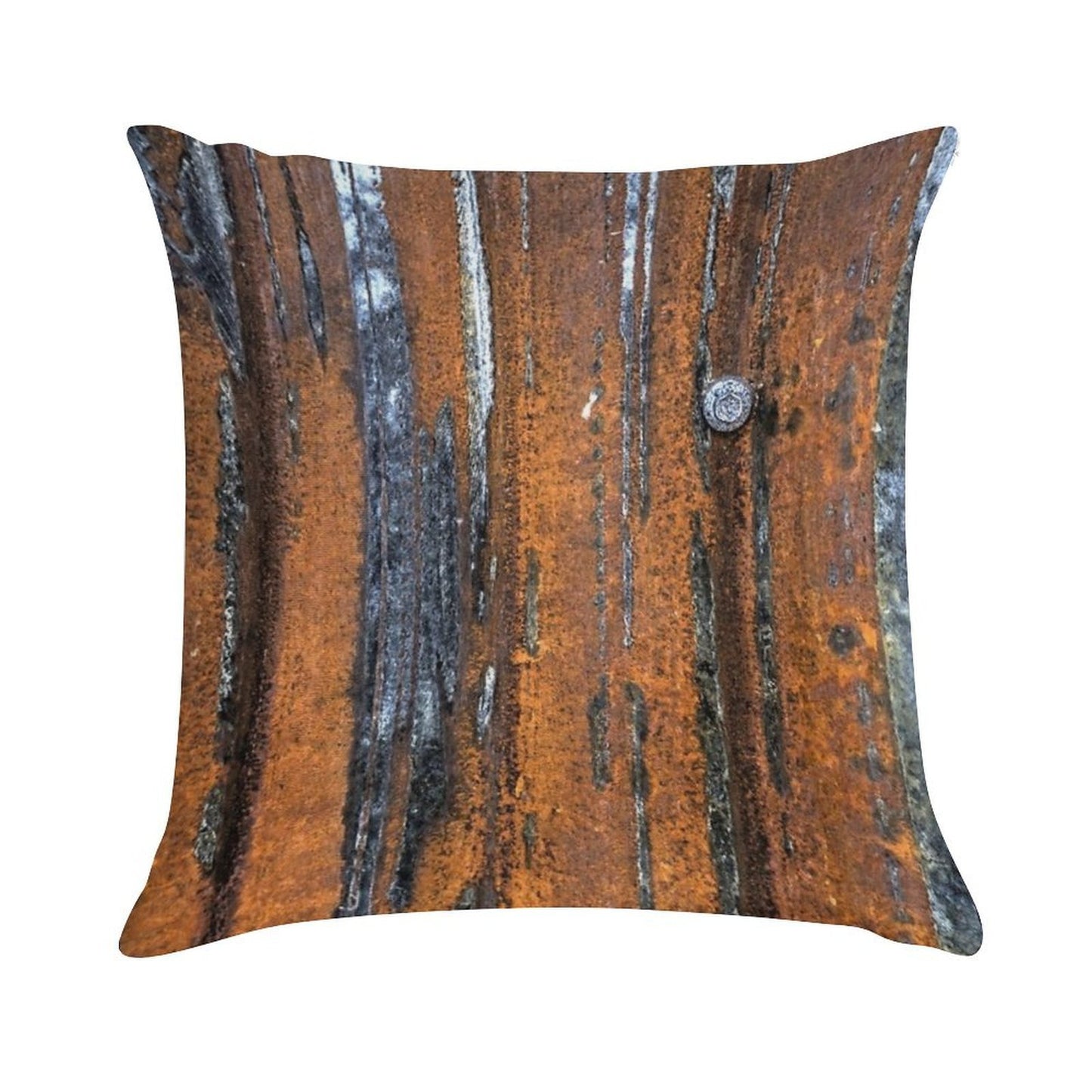Rust Soft Short Plush Fabric Throw Pillow