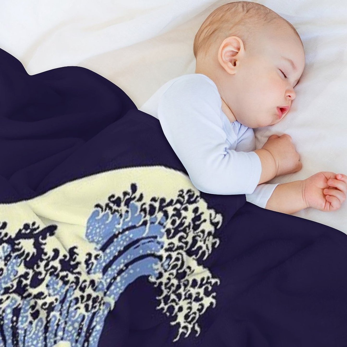 The Great Wave Off Oni Island Throw Blanket