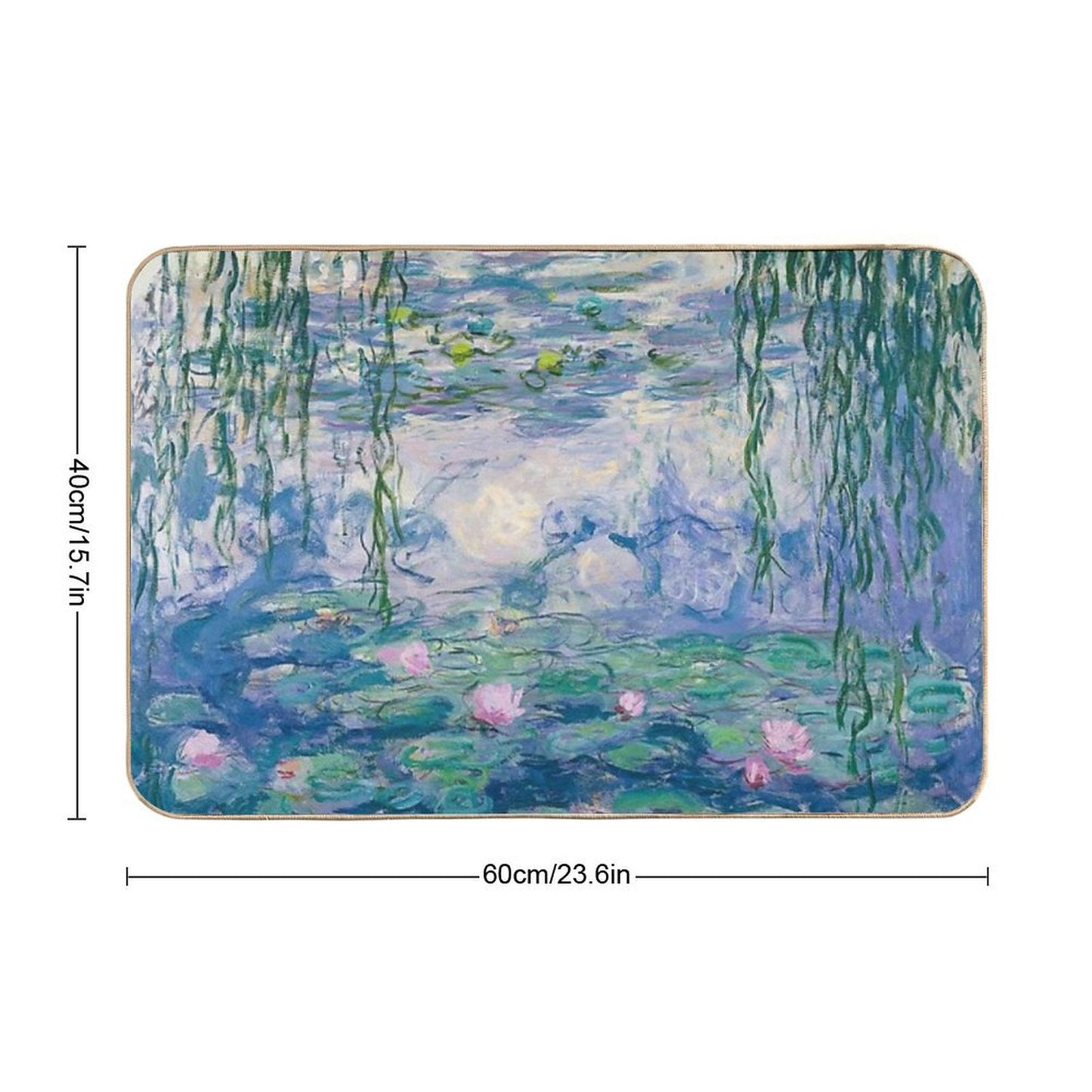 Water Lilies Claude Monet Fine Art Bath Mat