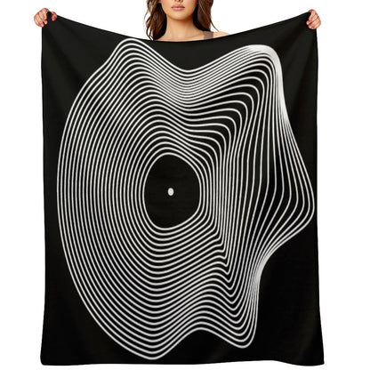 Music CD Optical Art Illusion Throw Blanket