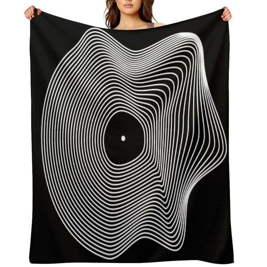 Music CD Optical Art Illusion Throw Blanket