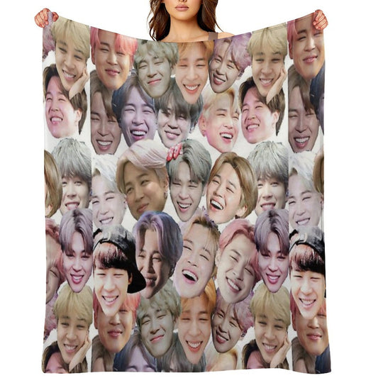 Smiling Jimin Throw Blanket