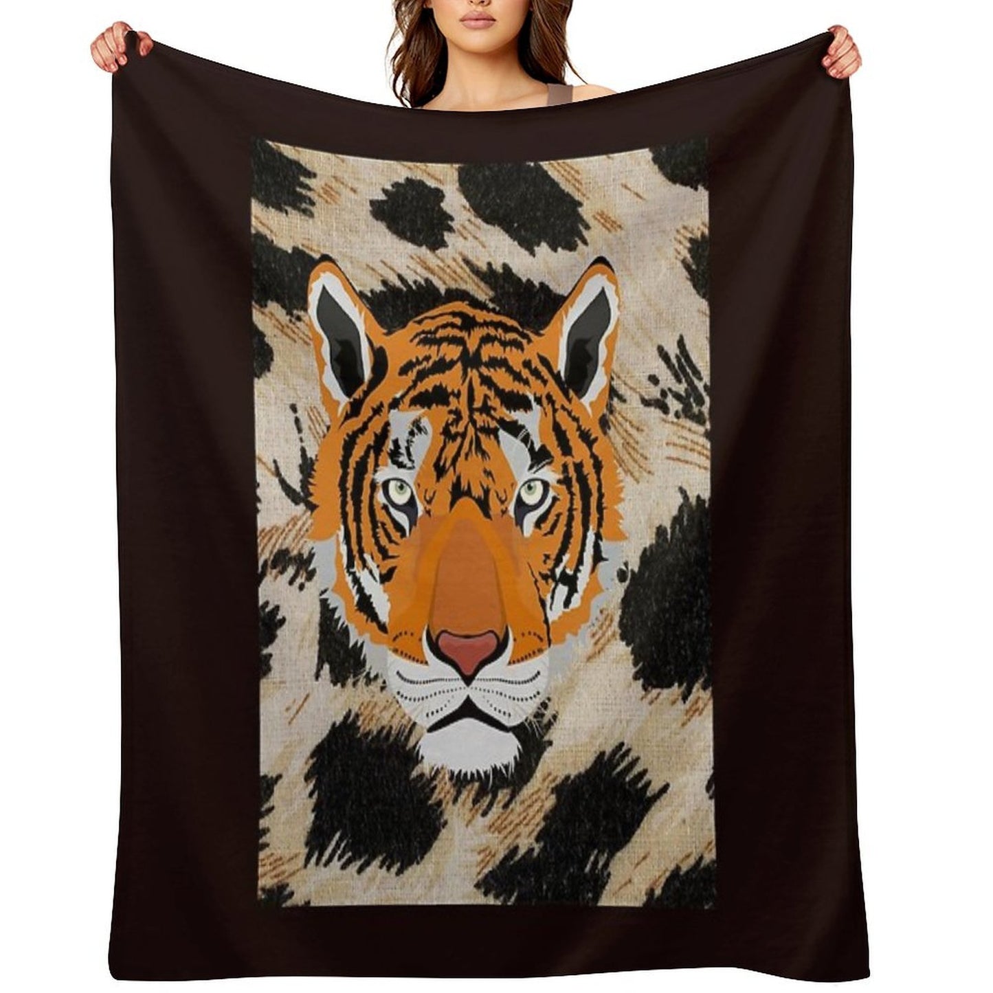 Copy of TIGER HEAD IN BEAUTIFUL COLORS. Throw Blanket