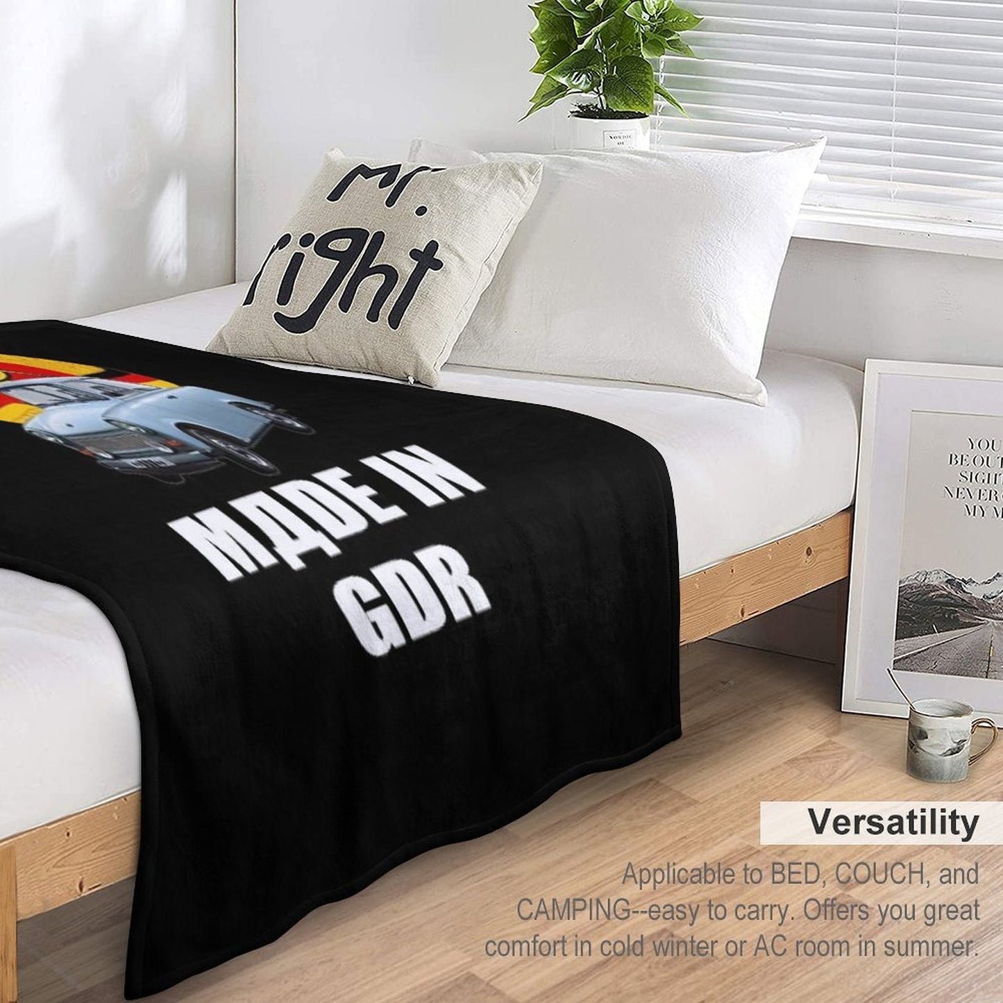 Made in GDR, GDR, East Germany, Trabant, Ossi Throw Blanket