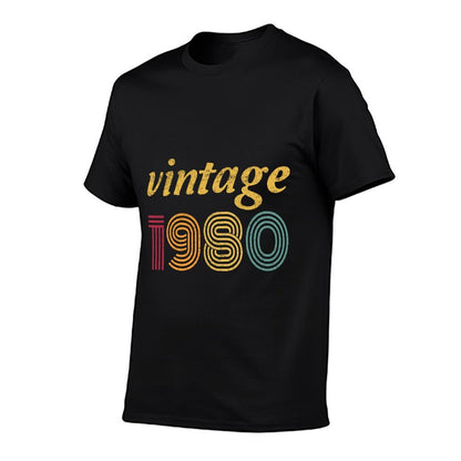 1980 40th Birthday Gift Vintage Retro Men Women 40 Years Old  Easy-care T-Shirt