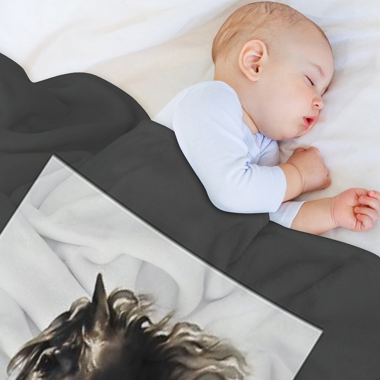 Black Fury Throw Blanket