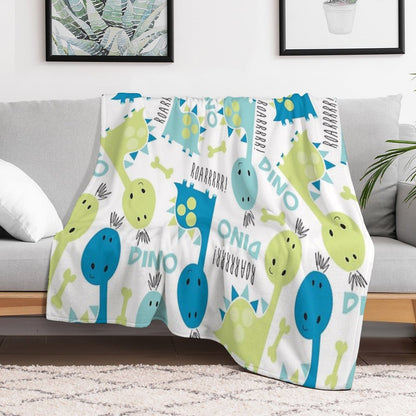 Little Roarrrrrr Dinosaurs Throw Blanket