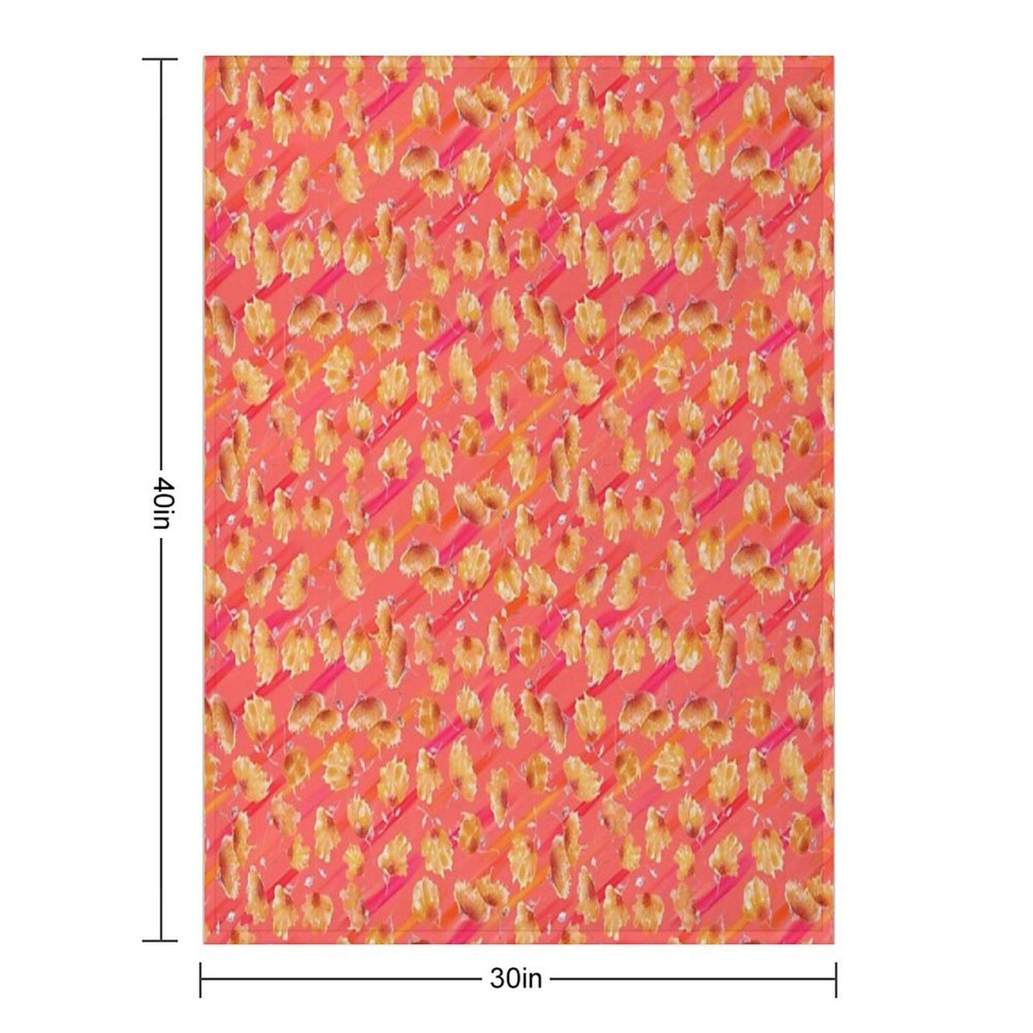 Watercolor Painted Flowers with Diagonal Accents Throw Blanket