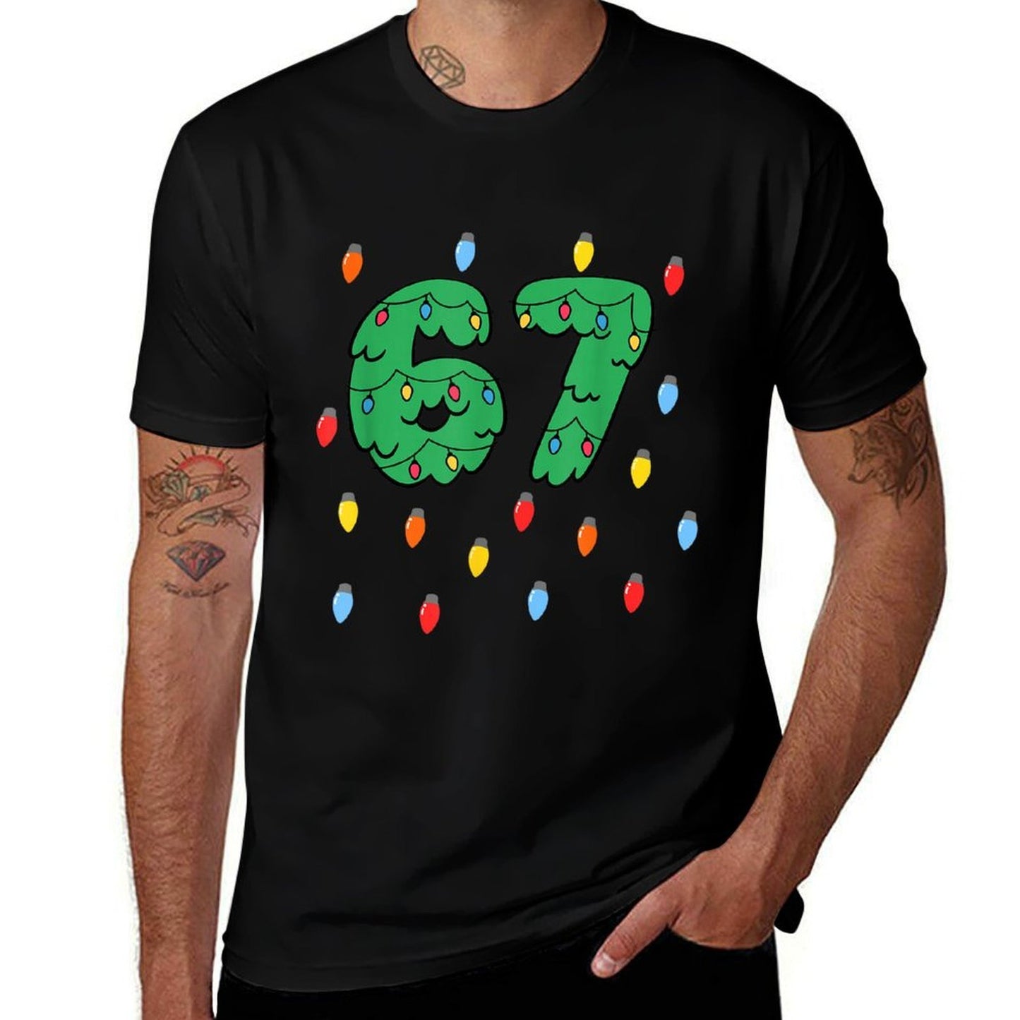 67 Christmas - Funny Christmas 67n Meme 6 7 Christmas  Quick-drying T-Shirt