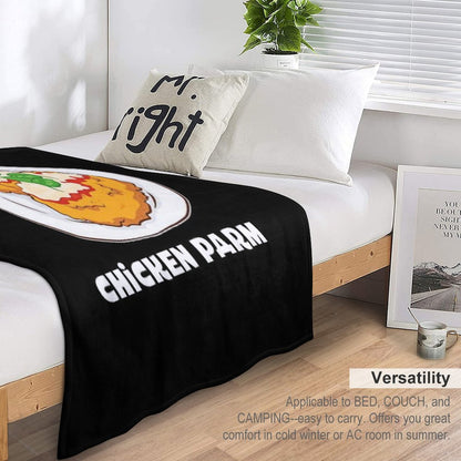 Italian Foodie Parmesan Powered By Chicken Parm Design Throw Blanket